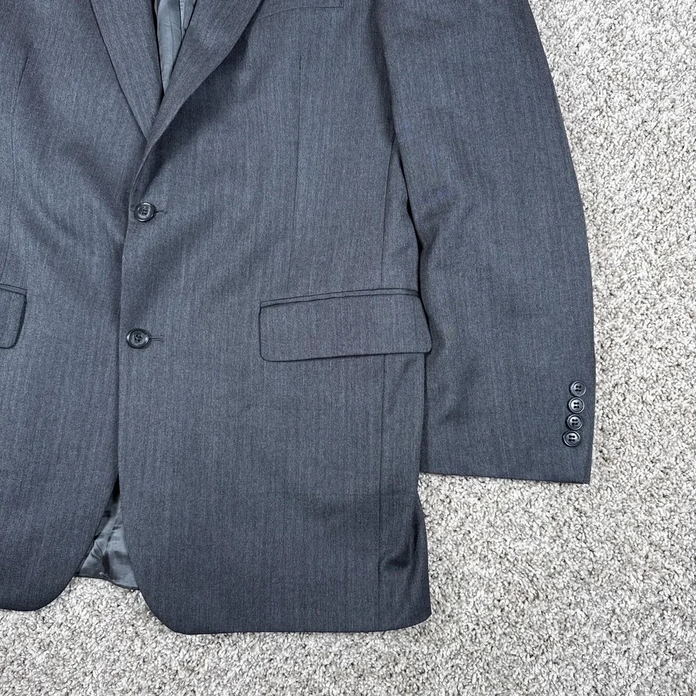 Jos A Bank‎ Blazer Mens 41L Gray Wool Signature Collection Sport Coat Jacket